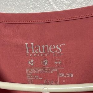 Hanes scrub Comfort Fit 2XL Top in Dusty Rose